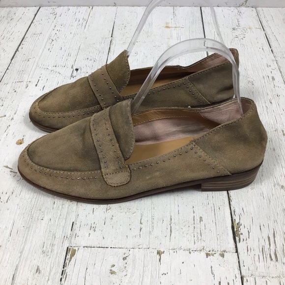 Lucky Brand Crestan Leather Studded Loafers Flats Size 8​​ - Picture 2 of 7